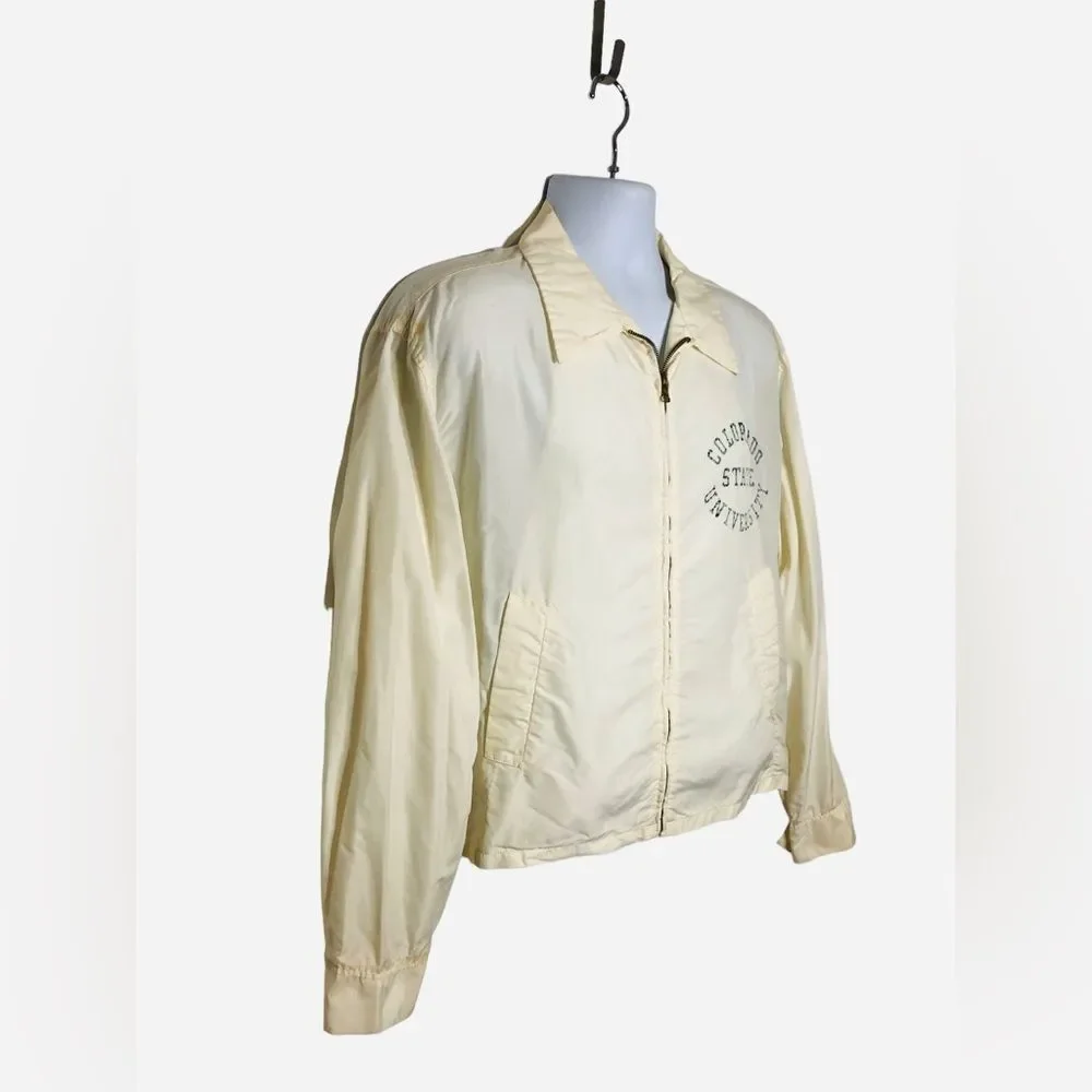 CHAMPION Knitwear Co Antique Vintage 1940’s 50’s Windbreaker Colorado State Unv.